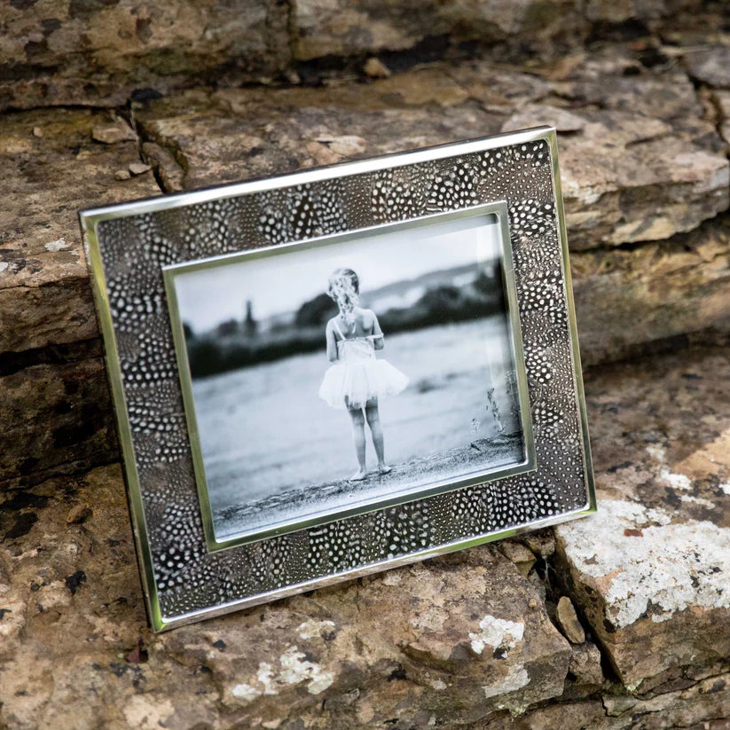 Guinea Fowl Feather Photo Frame - 5"x7"