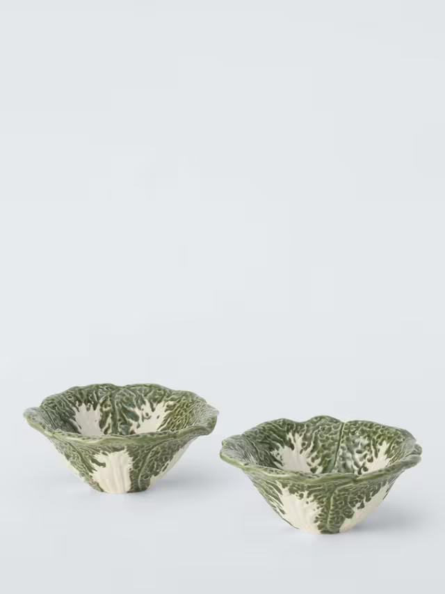 John Lewis X Deliciously Ella Cabbage Hand Painted Stoneware Mini Dip Dish