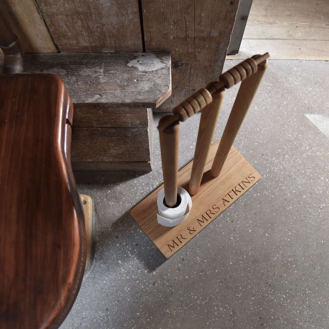 The Oak & Rope Company - Cricket Wicket Loo Roll Holder
