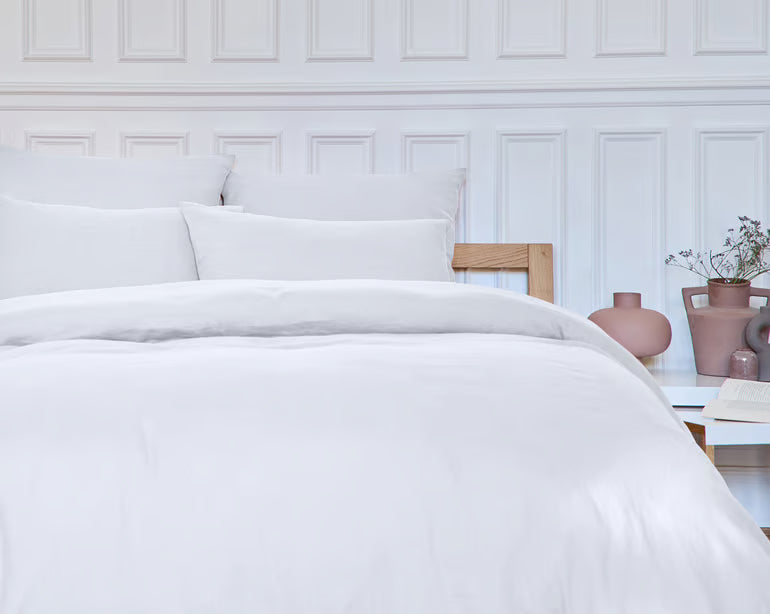 Anne De Solene White Linen Fitted Sheet - Lin Blanc