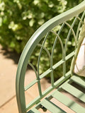 Cox & Cox Ardenne Garden Bench - Sage Green