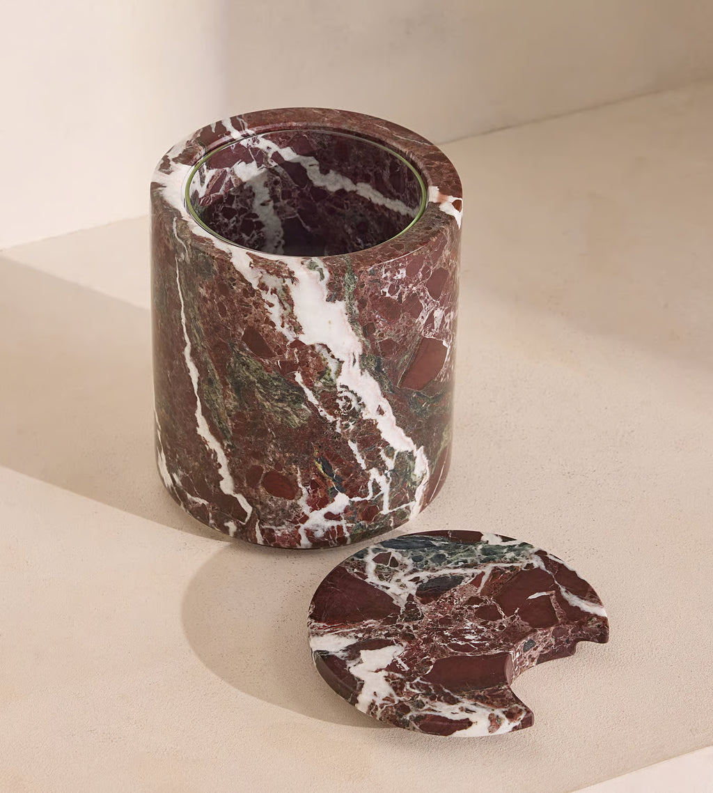 Pavel Ice Bucket, Rosso Levanto Marble