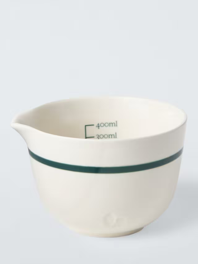 John Lewis X Deliciously Ella Fine China Mixing Jug, 400ml, Stone