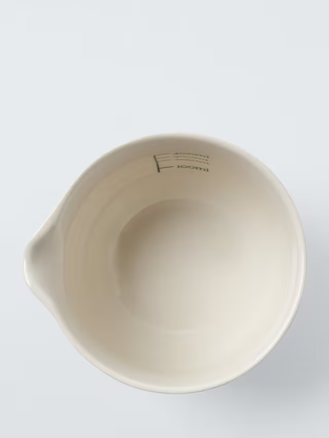 John Lewis X Deliciously Ella Fine China Mixing Jug, 400ml, Stone