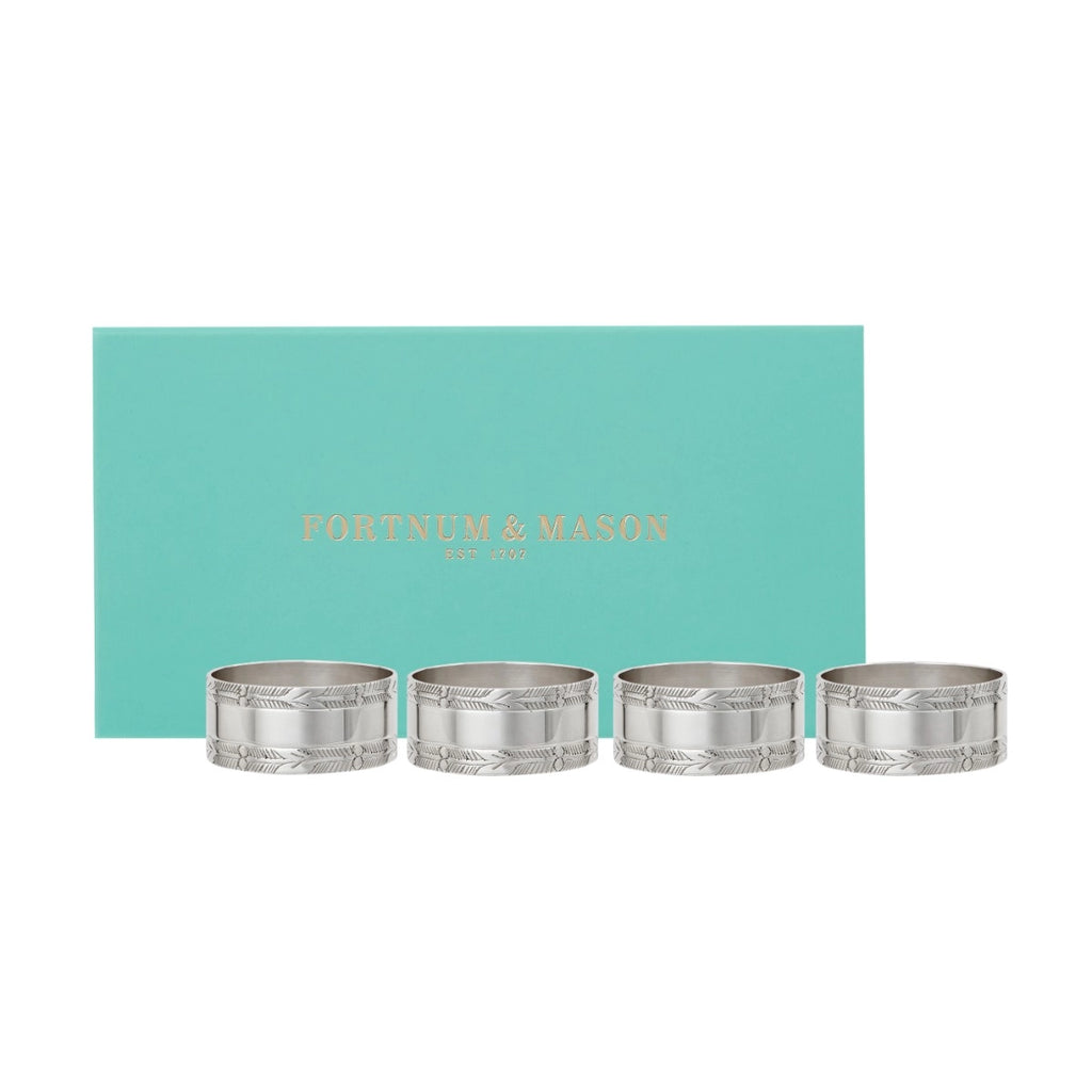 Fortnum's Silver Plated Napkin Rings, Set of 4