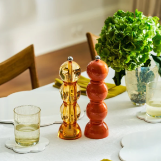 Orange Bobbin Salt and Pepper Mill