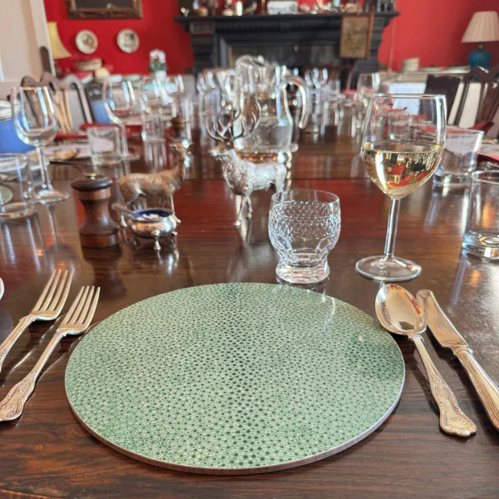 Club Matters - Shagreen Bottle Green Table Mats - Set of 4